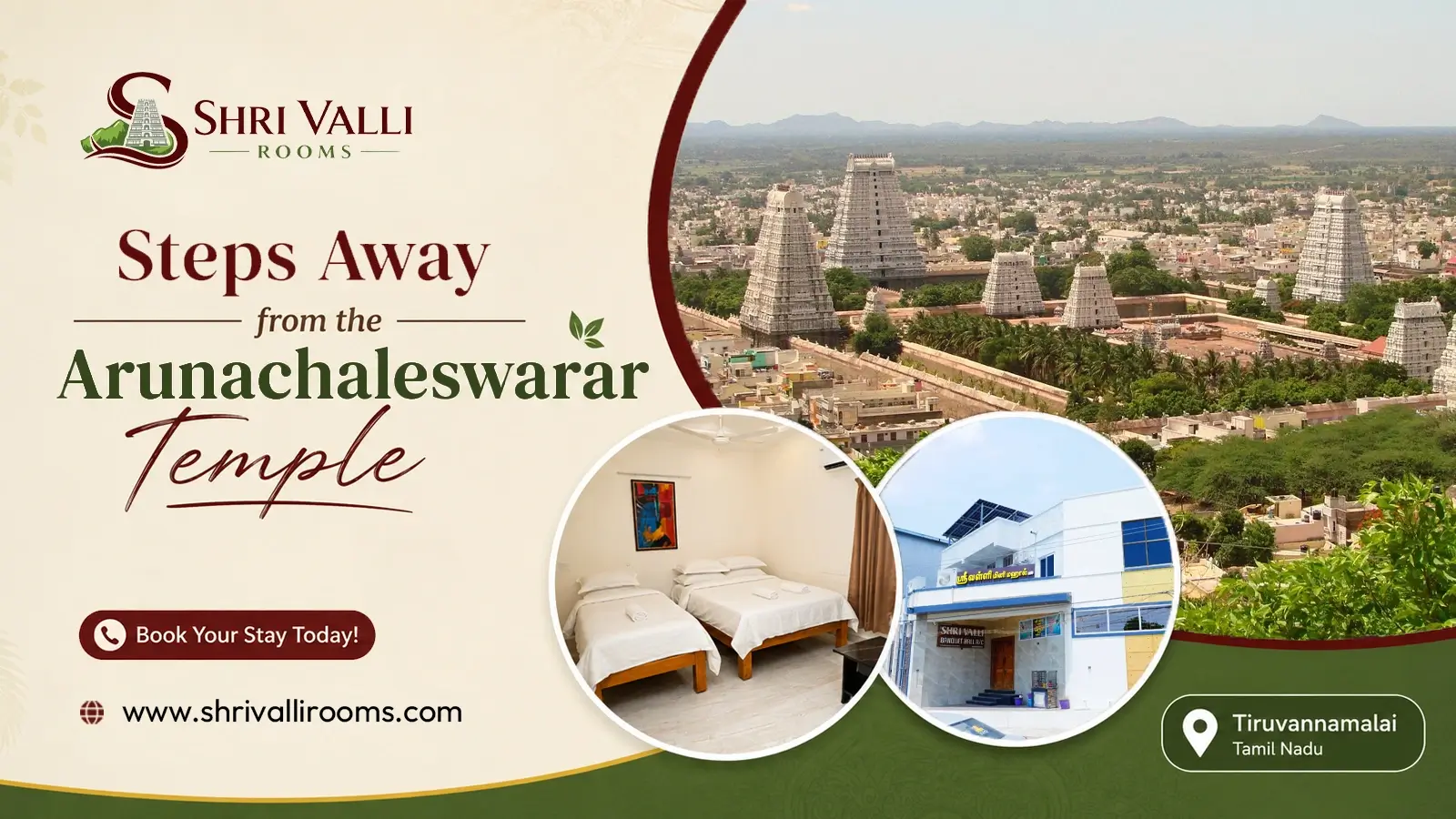 Stay Close to the Temple – Hotels in Tiruvannamalai at Shri Valli Rooms